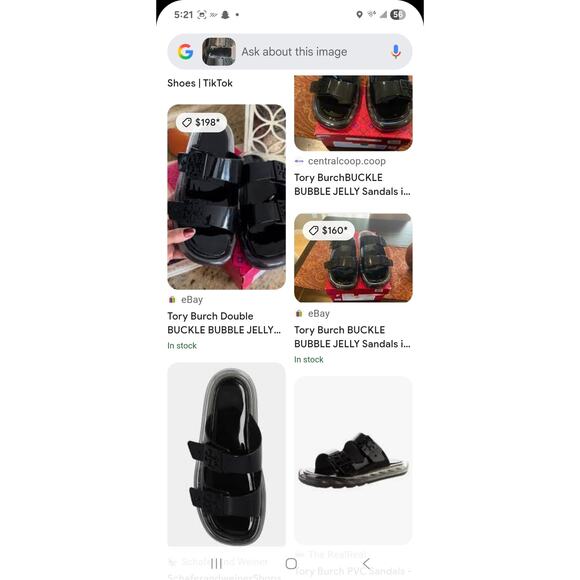 TORY BURCH $228 BLACK BUCKLE JELLY SLIDE SANDAL Shoes Sz 9 Summer Beach pool - Picture 13 of 16